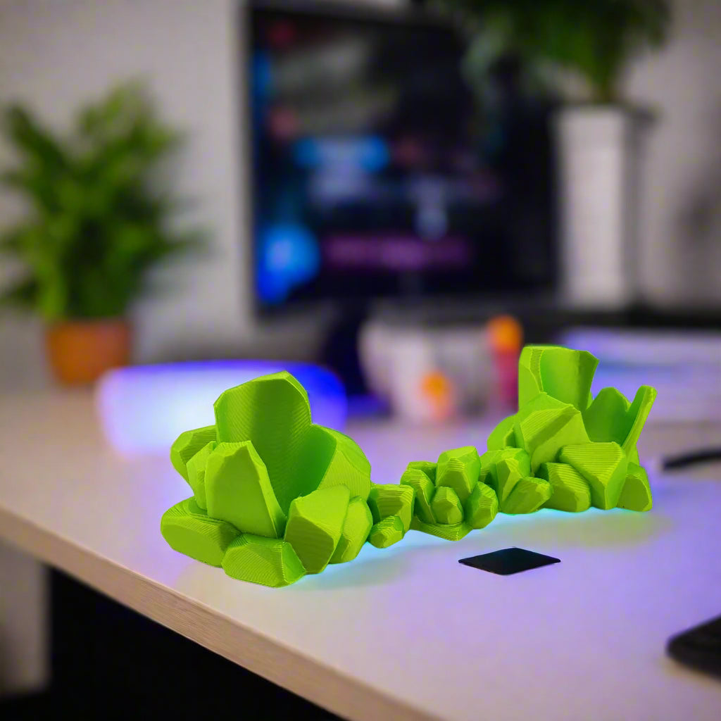 💎 Kryptonite-Gem PS5 Controller Stand – Radiant Gaming Accessory 3D Printed In Multiple Color Options🎮