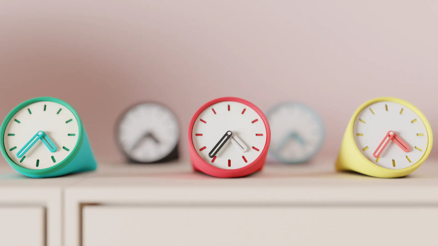 ⏰Sleek Sculptural Desktop Clock – Contemporary Elegance for Your Workspace 3D Printed In Multiple Color Options✨