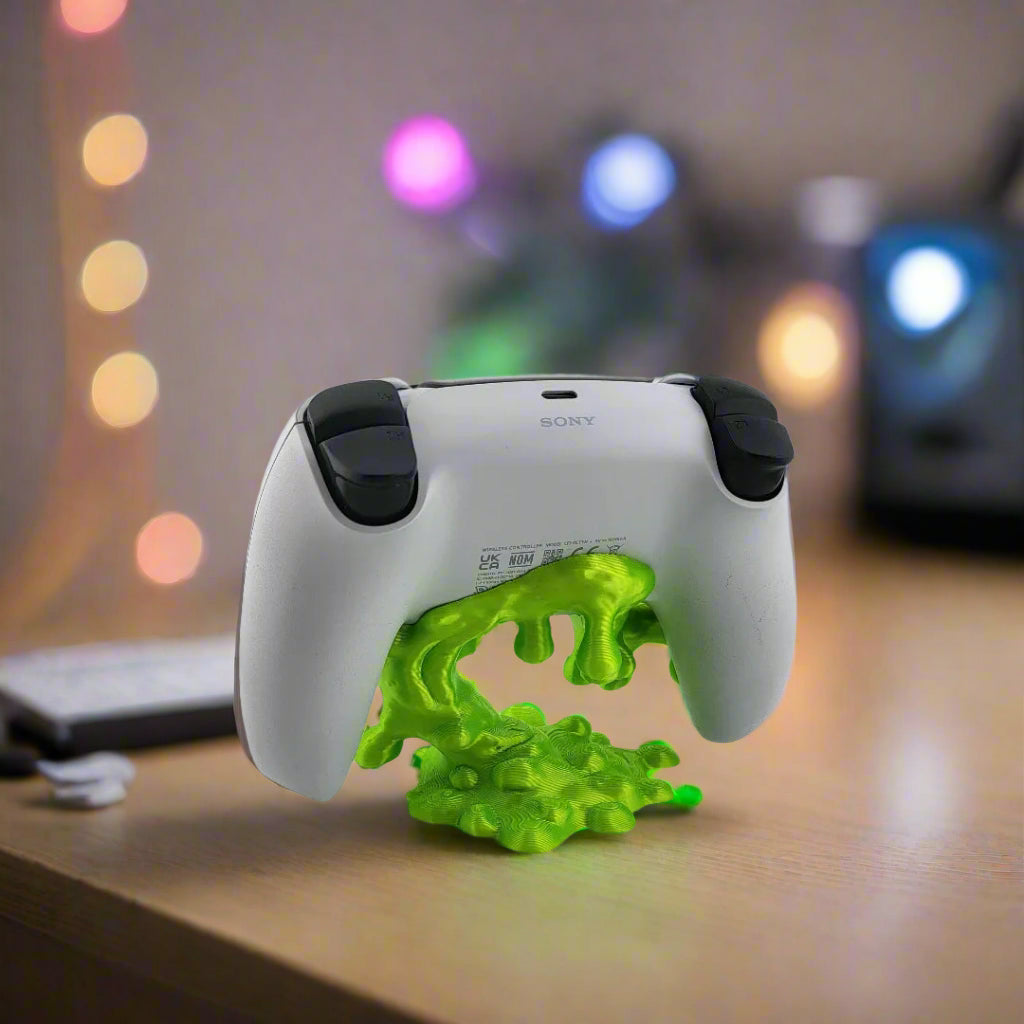 🟢 Slime-Inspired PS5 Controller Stand – Fun & Functional Gaming Accessory 3D Printed In Multiple Color Options🎮
