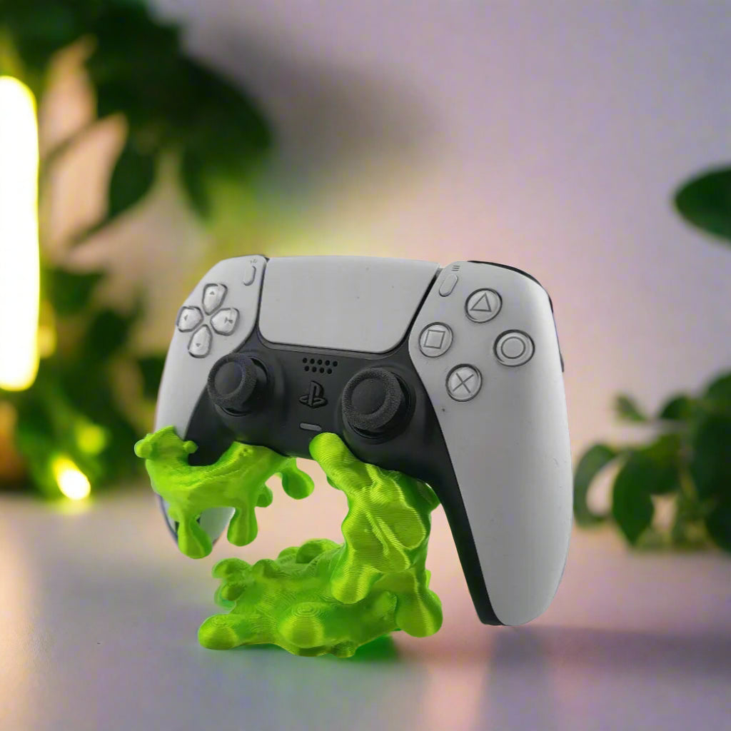 🟢 Slime-Inspired PS5 Controller Stand – Fun & Functional Gaming Accessory 3D Printed In Multiple Color Options🎮