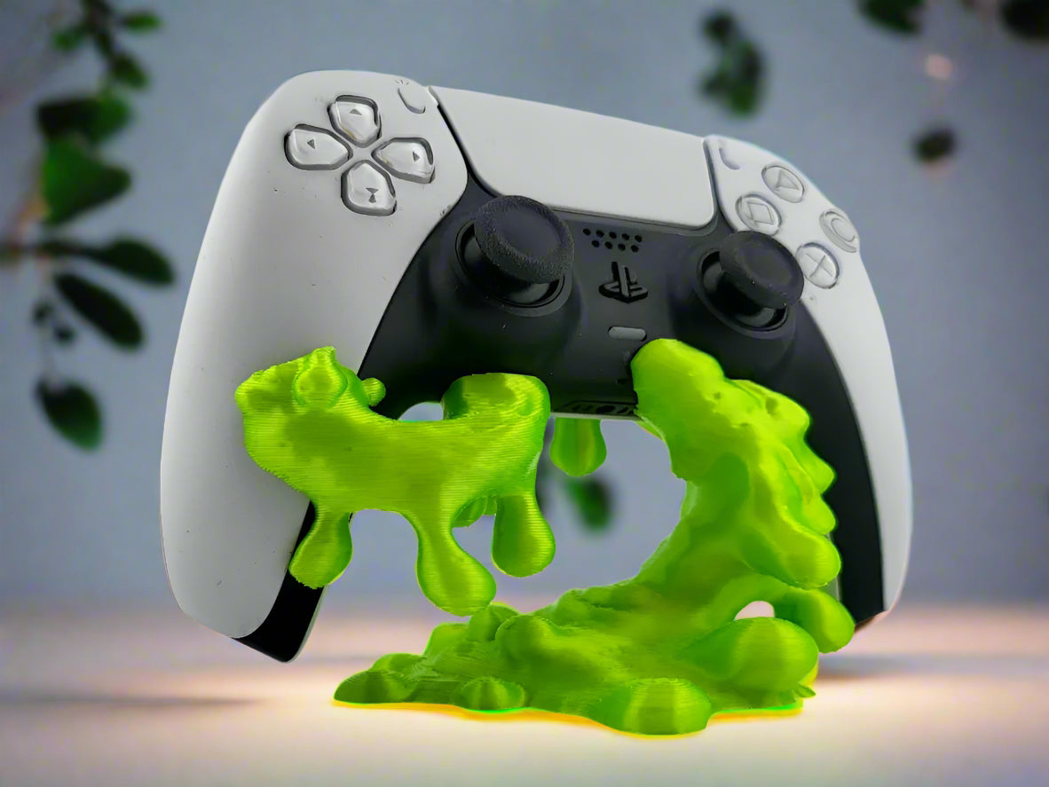 🟢 Slime-Inspired PS5 Controller Stand – Fun & Functional Gaming Accessory 3D Printed In Multiple Color Options🎮