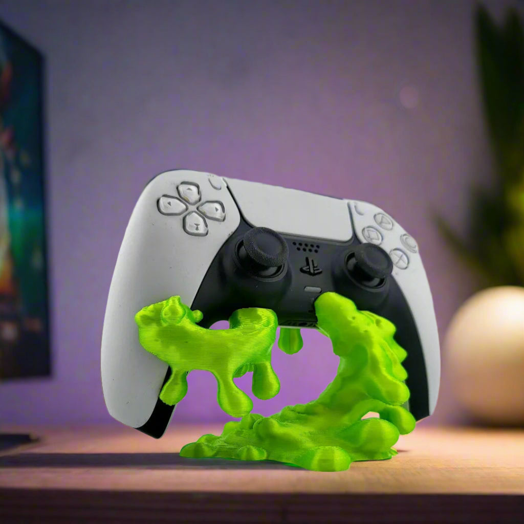 🟢 Slime-Inspired PS5 Controller Stand – Fun & Functional Gaming Accessory 3D Printed In Multiple Color Options🎮