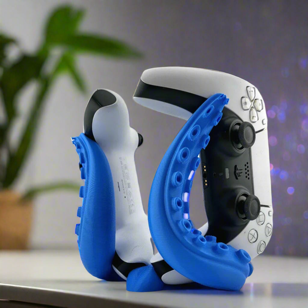 🐙 PS5 Double Controller Vertical Tentacle Stand – Bold & Functional Display 3D Printed In Multiple Color Options🎮