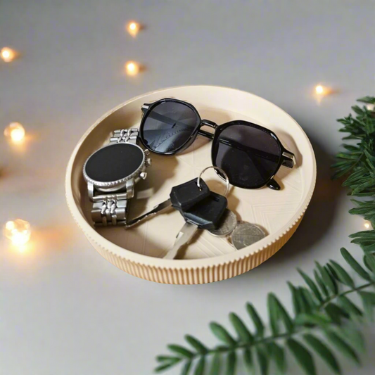 🗝️ Textured Catch-All Tray – Modern Storage with Stylish Detail 3D Printed In Multiple Color Options 🔑