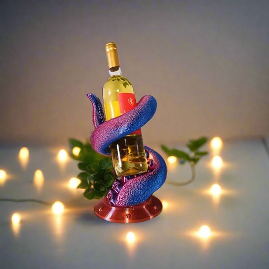 🍷Octopus Tentacle Wine Bottle Holder – Unique Nautical-Inspired Home Decor for Wine Enthusiasts 3D Printed In Multiple Color Options🍷