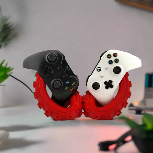 🐙 Xb@x Double Controller Tentacle Stand – Bold & Stylish Gaming Organizer 3D Printed In Multiple Color Options🎮