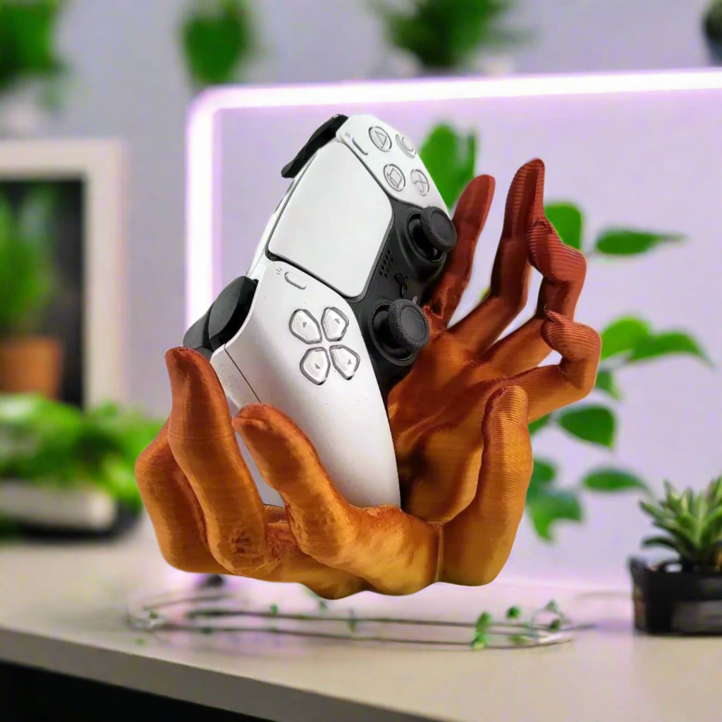 🧟 Zombie Hand PS5 Controller Stand – Creepy & Functional Gaming Decor 3D Printed In Multiple Color Options🎮