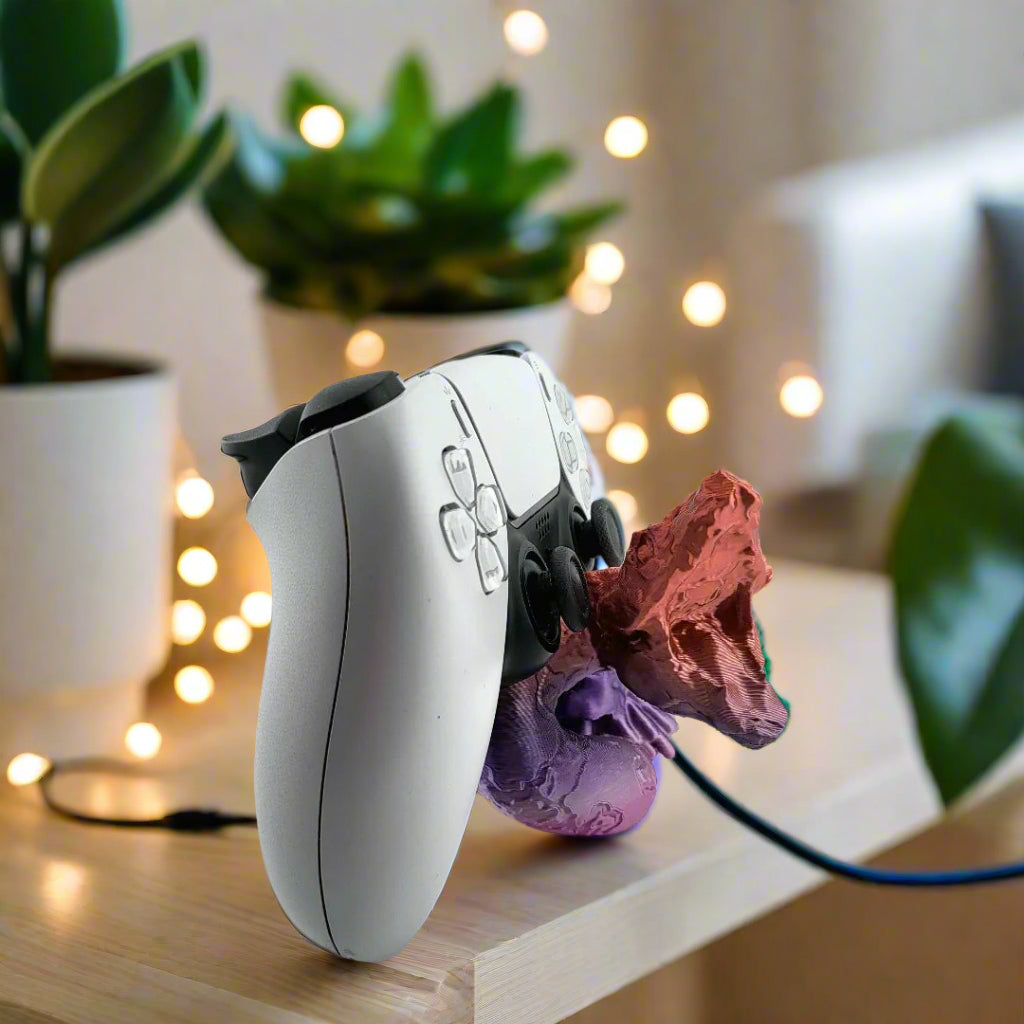 🎮 PS5 Joystick Stand - Snake Skull Design 3D Printed In Multiple Color Options🎮
