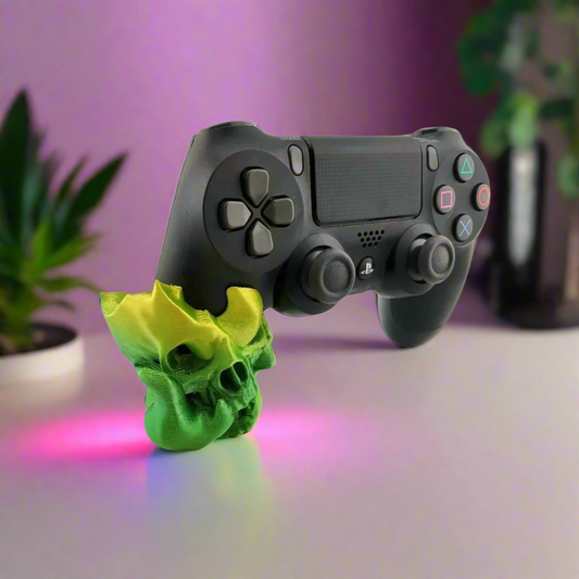 🔥 PS4 Controller Stand – Skull Fire Joystick Holder 3D Printed In Multiple Color Options🎮