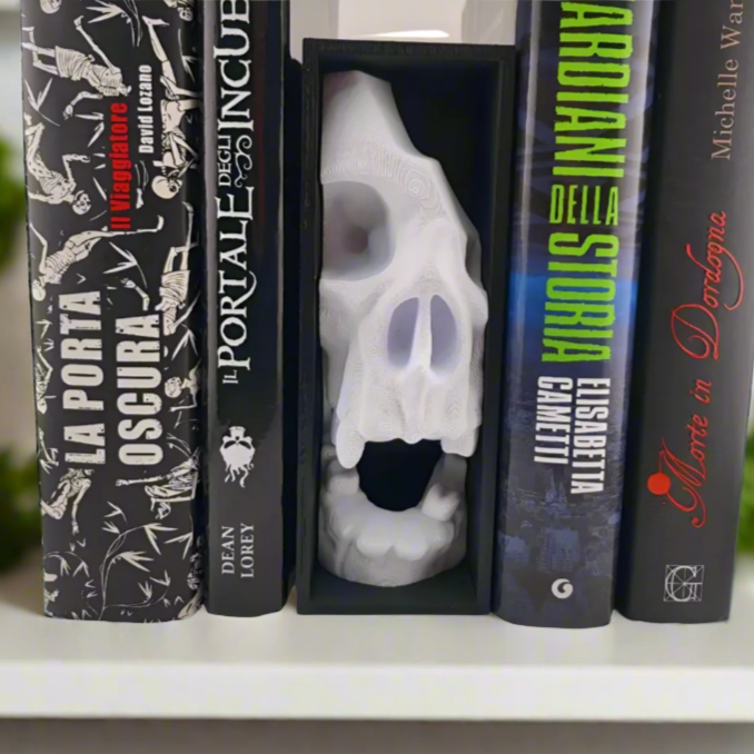 📚 Book Nook – Broken Skull Design 3D Printed In Multiple Color Options🎮