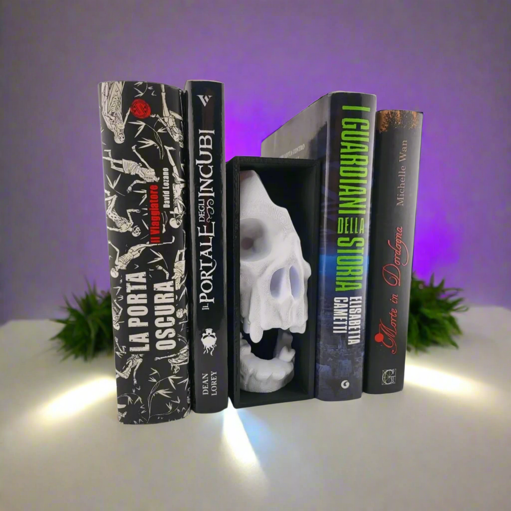 📚 Book Nook – Broken Skull Design 3D Printed In Multiple Color Options🎮