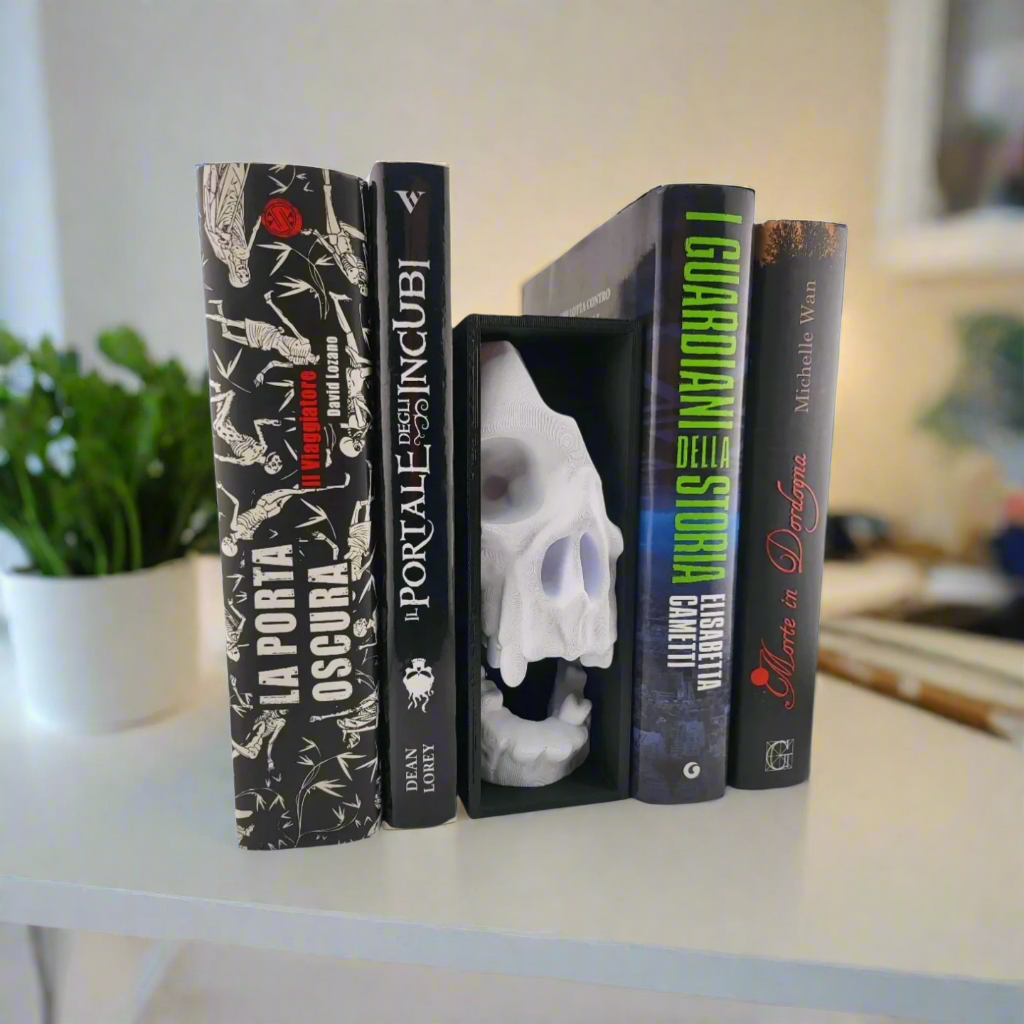 📚 Book Nook – Broken Skull Design 3D Printed In Multiple Color Options🎮