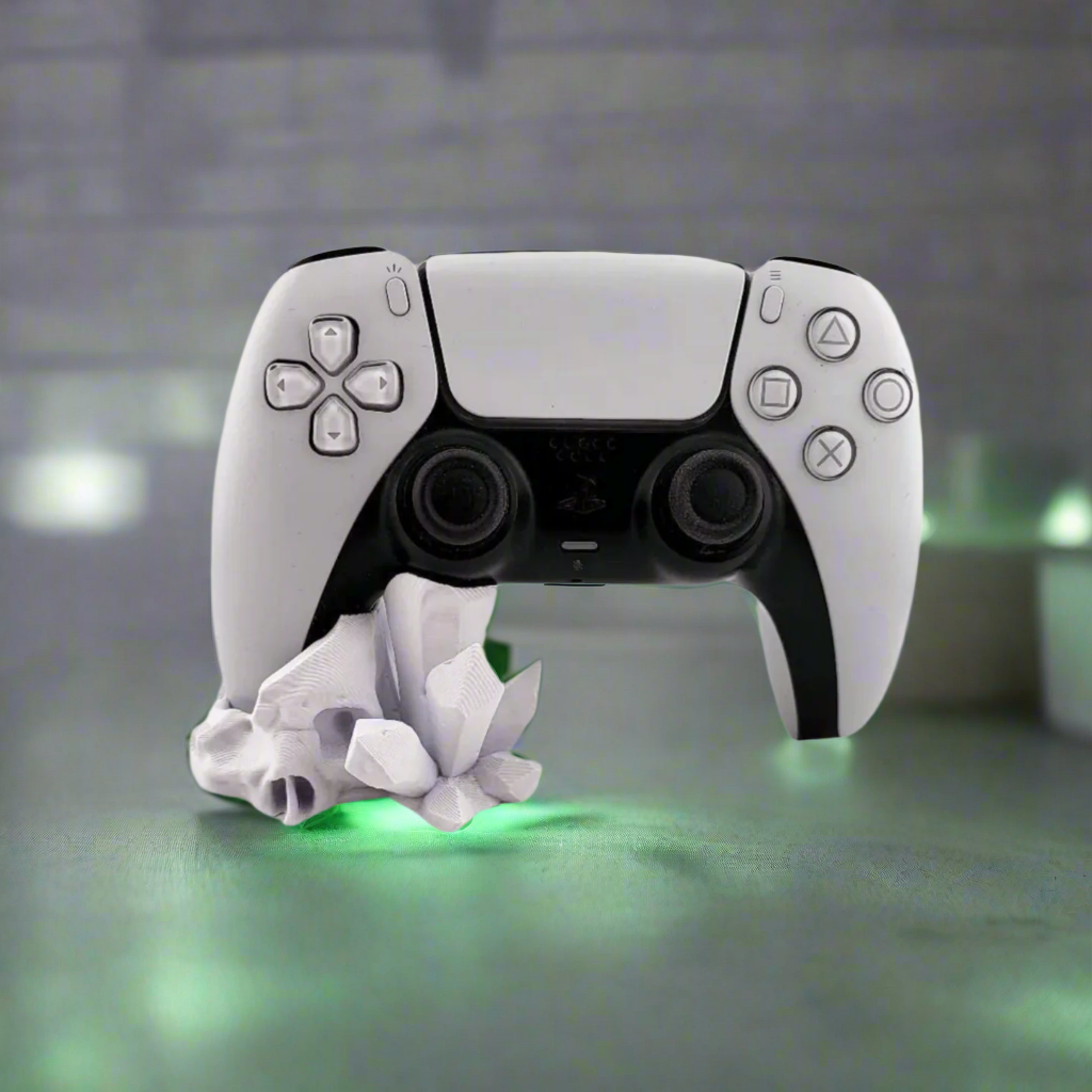 🎮 PS5 Controller Stand – Skull Crystal Design 3D Printed In Multiple Color Options🎮