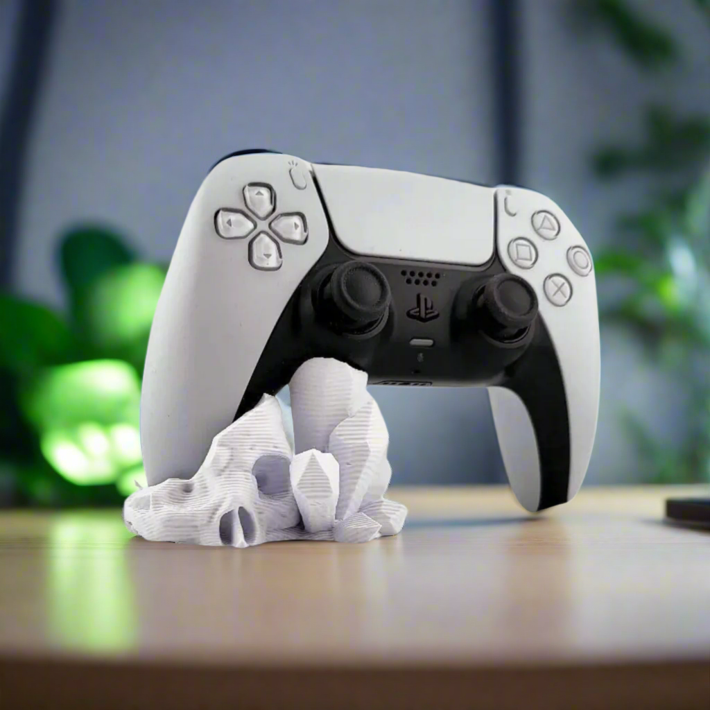 🎮 PS5 Controller Stand – Skull Crystal Design 3D Printed In Multiple Color Options🎮