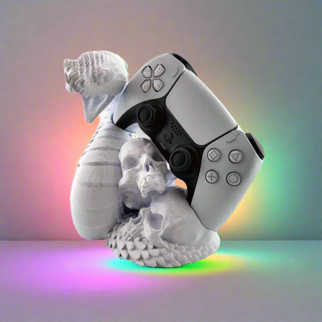 🎮 Controller Stand PS5 Holder – Snake & Skull Design 3D Printed In Multiple Color Options🎮
