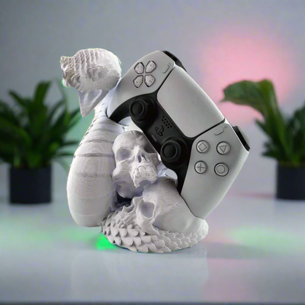 🎮 Controller Stand PS5 Holder – Snake & Skull Design 3D Printed In Multiple Color Options🎮