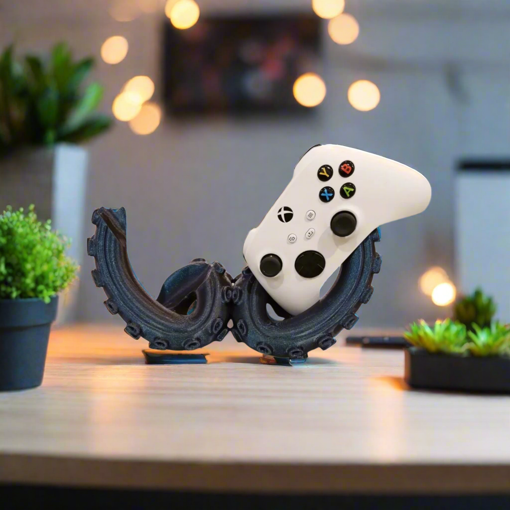 🐙 Xb@x Double Controller Tentacle Stand – Bold & Stylish Gaming Organizer 3D Printed In Multiple Color Options🎮