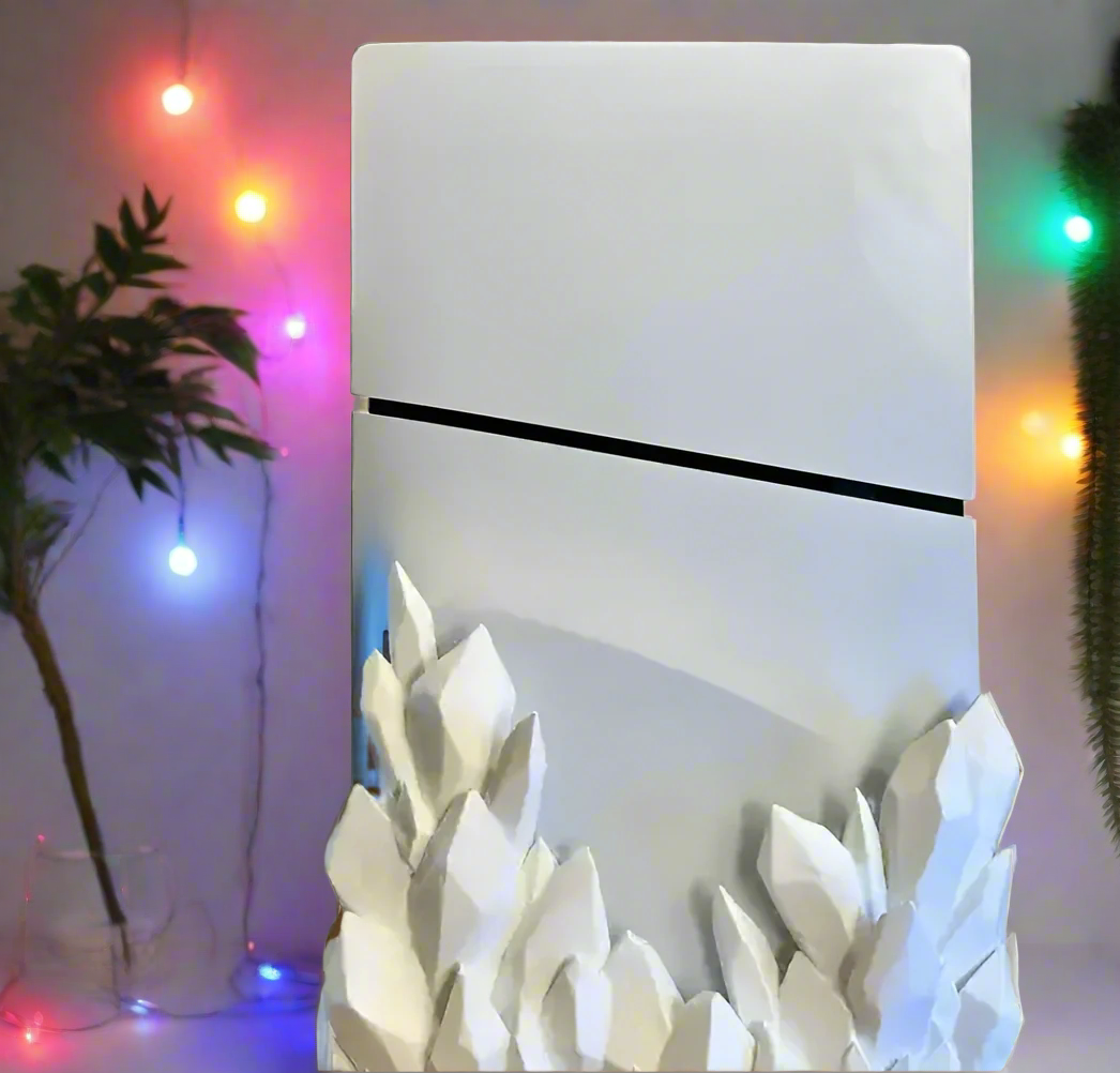 💎 Crystal Dock – Elegant Stand for PS5 Slim Disk Edition 3D Printed In Multiple Color Options🎮