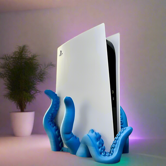 🐙 Tentacle Stand – Unique Vertical Holder for Your PS5 Disk Edition 3D Printed In Multiple Color Options🎮