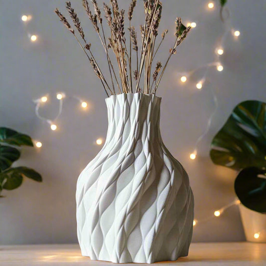 🌿Curved Vase – Modern Elegance for Your Home ✨3D Printed In Multiple Color Options