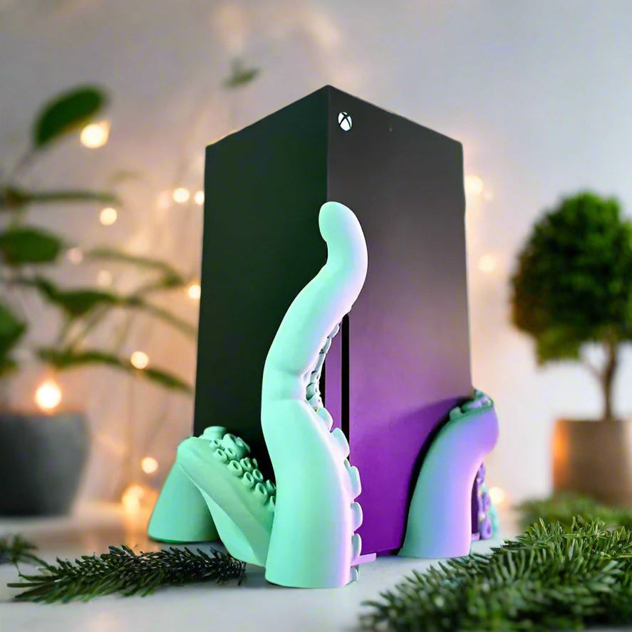 🐙 Tentacle Xbx Console Holder Whimsical & Functional Gaming Accessory 3D Printed In Multiple Color Options🎮
