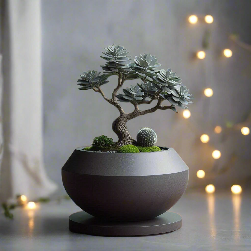 πΏ Modern Bonsai Pot β Sleek Minimalist Planter for Bonsai Trees & Succulents 3D Printed In Multiple Color Options