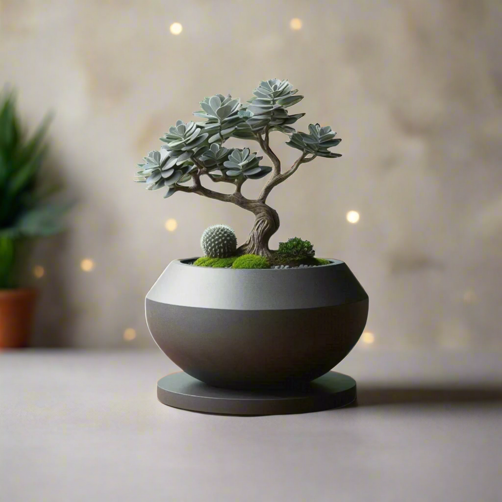 πΏ Modern Bonsai Pot β Sleek Minimalist Planter for Bonsai Trees & Succulents 3D Printed In Multiple Color Options