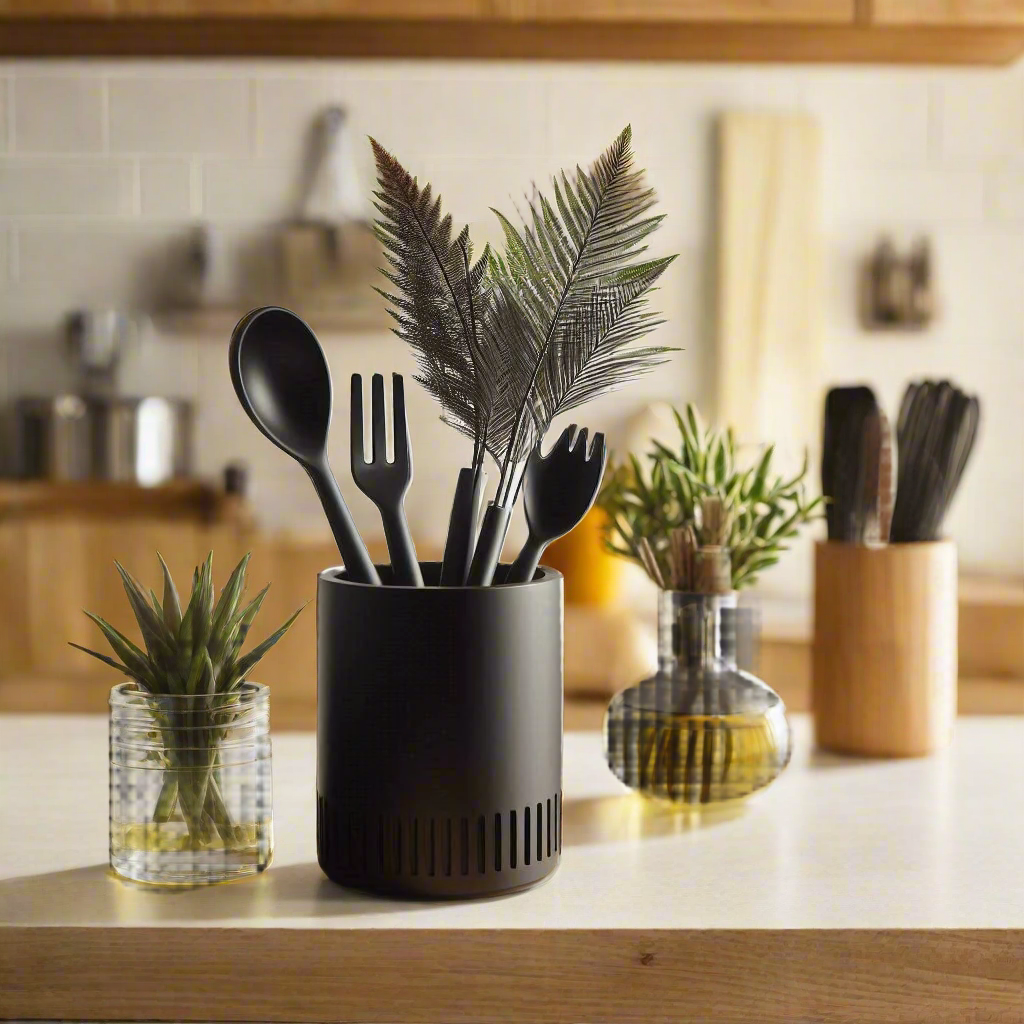 đ´ Modern Utensil Holder â 3D-Printed Kitchen Organizer | Minimalist & Spacious 3D Printed In Multiple Color Optionsâ¨