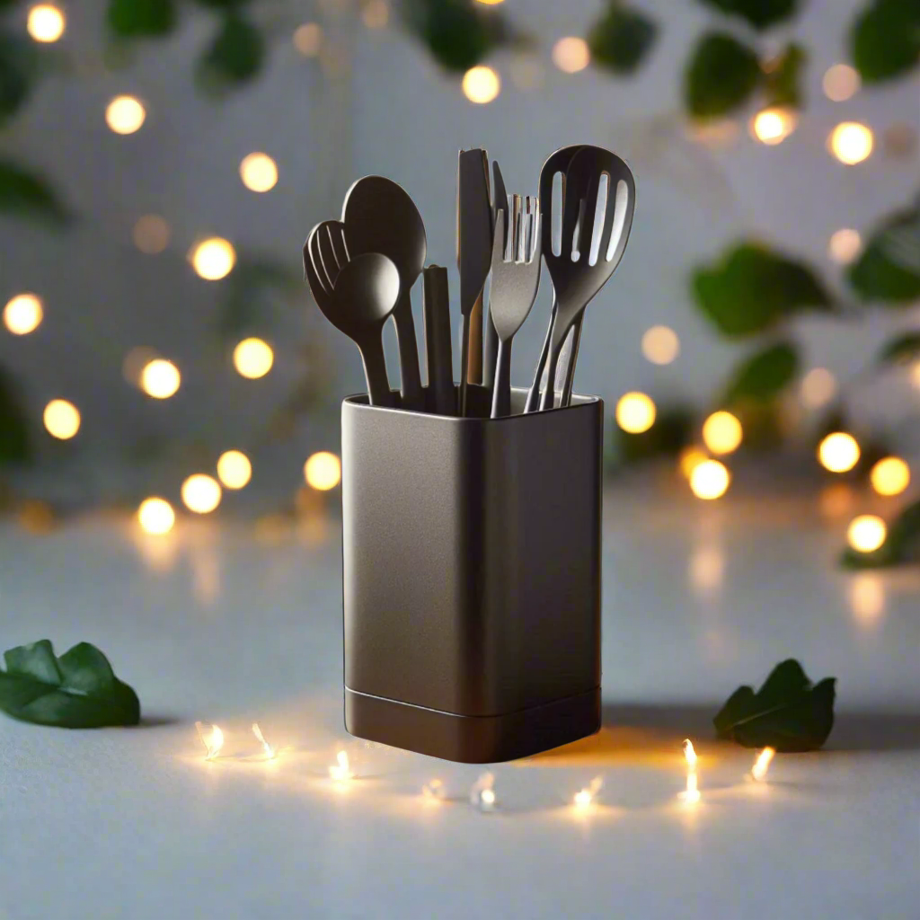 🍴 Square Kitchen Utensil Holder – Modern Organizer for a Tidy, Stylish Kitchen 3D Printed In Multiple Color Options✨