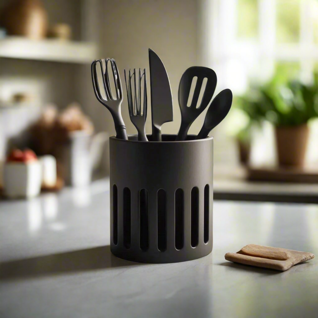 🍴 Vertical Slits Kitchen Utensil Holder – Modern Elegance for Your Kitchen Essentials 3D Printed In Multiple Color Options✨