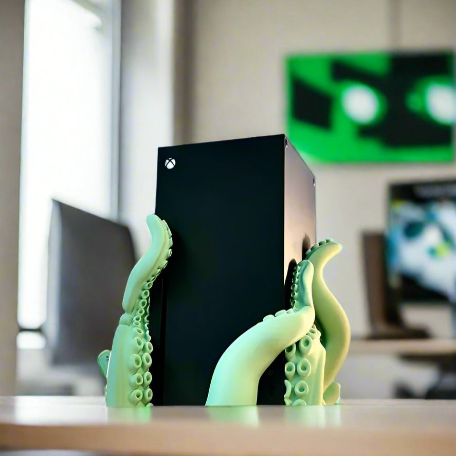 🐙 Tentacle Xbx Console Holder Whimsical & Functional Gaming Accessory 3D Printed In Multiple Color Options🎮