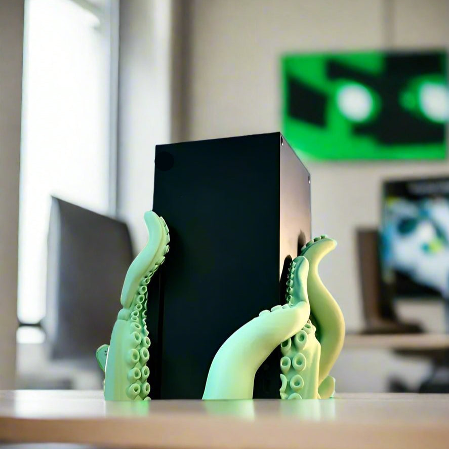 🐙 Tentacle Xbx Console Holder – Whimsical & Functional Gaming Accessory 3D Printed In Multiple Color Options🎮