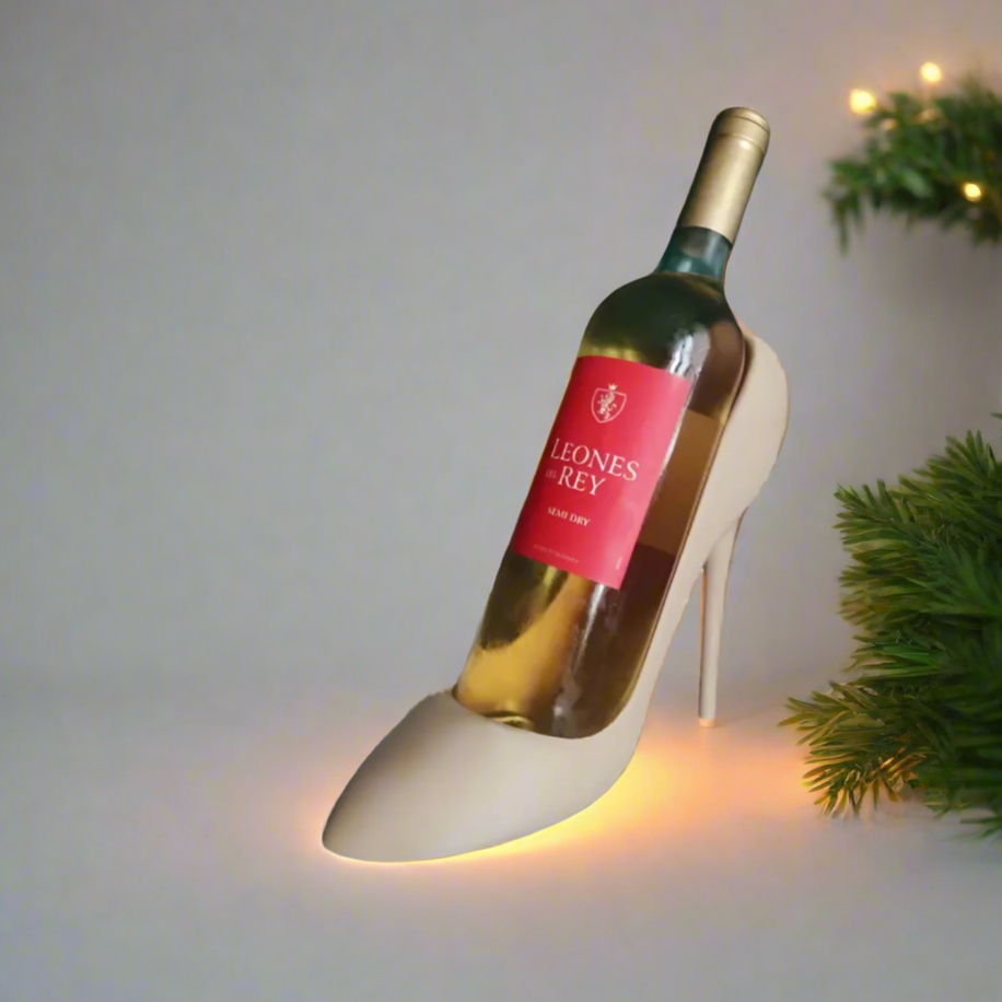 Stiletto Wine Bottle Holder – Chic and Glamorous Wine Display 3D Printed In Multiple Color Options