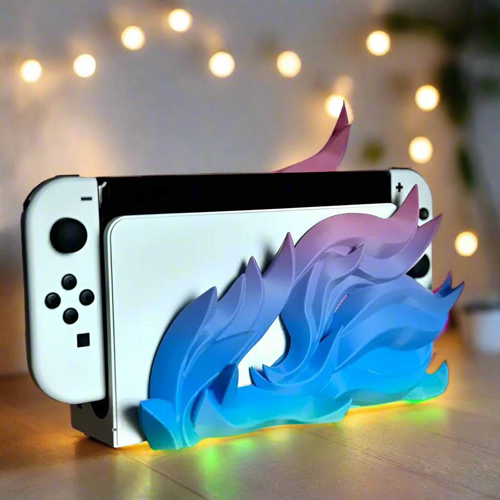 🔥 Flame Dock – Bold & Stylish Stand for Switch 3D Printed In Multiple Color Options🎮