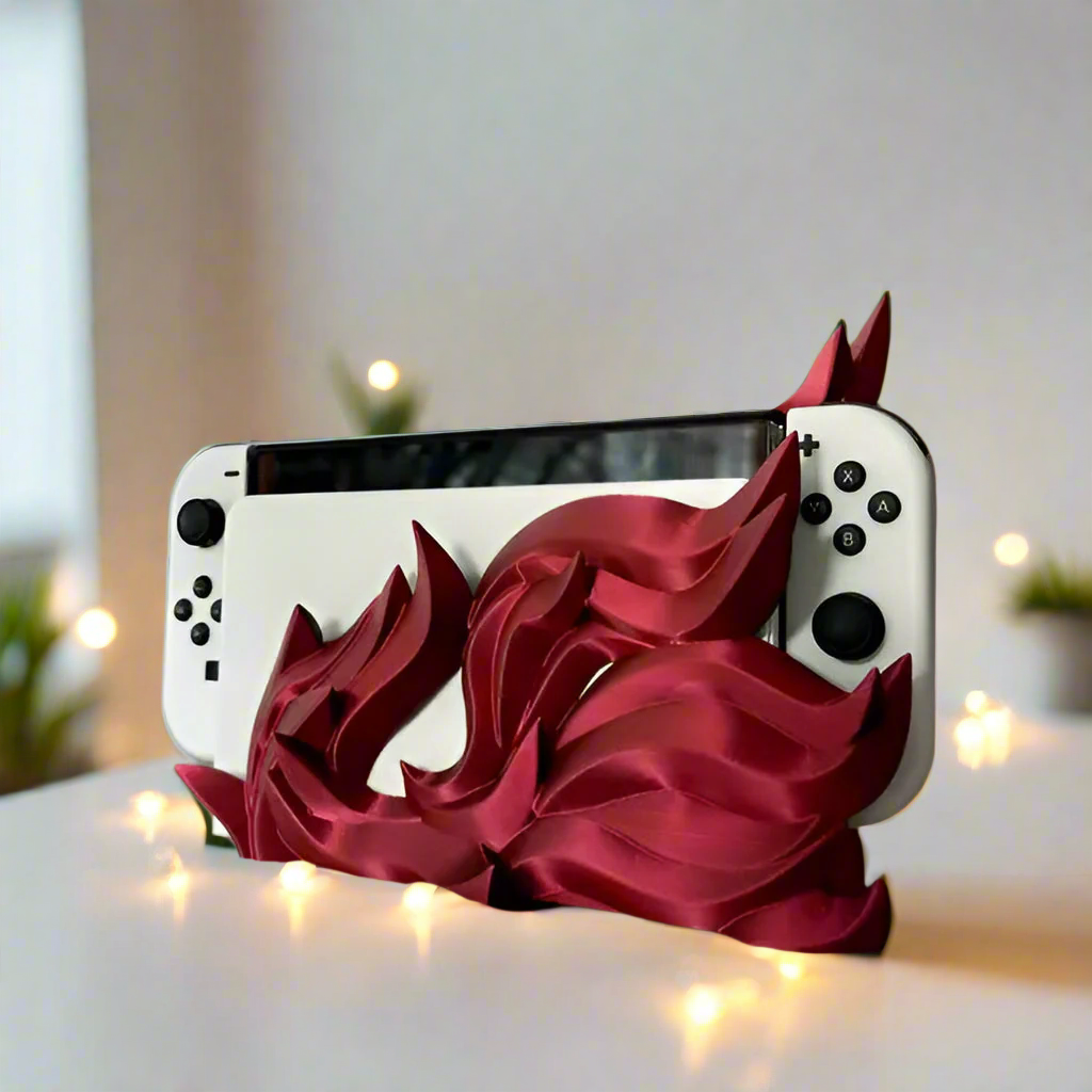 🔥 Flame Dock – Bold & Stylish Stand for Switch 3D Printed In Multiple Color Options🎮