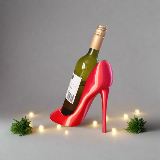 Stiletto Wine Bottle Holder – Chic and Glamorous Wine Display 3D Printed In Multiple Color Options
