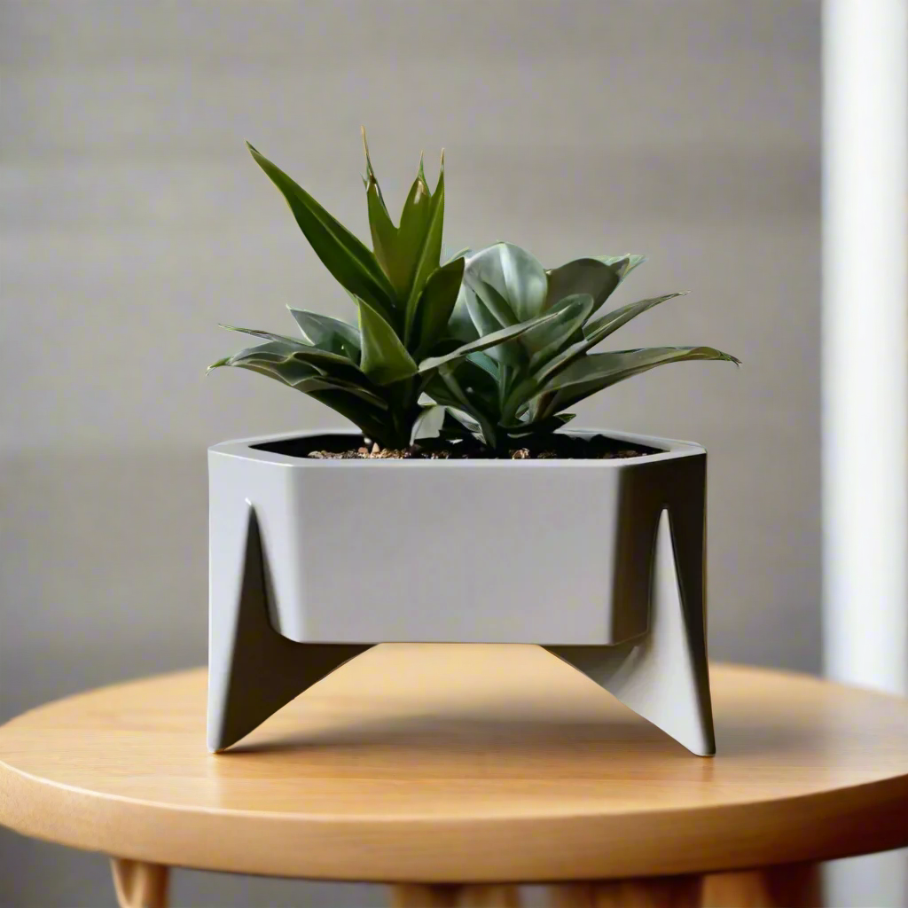 πΏ Hexagonal Mid-Century Planter β Stylish Geometric Design for Your Plants 3D Printed In Multiple Color Options