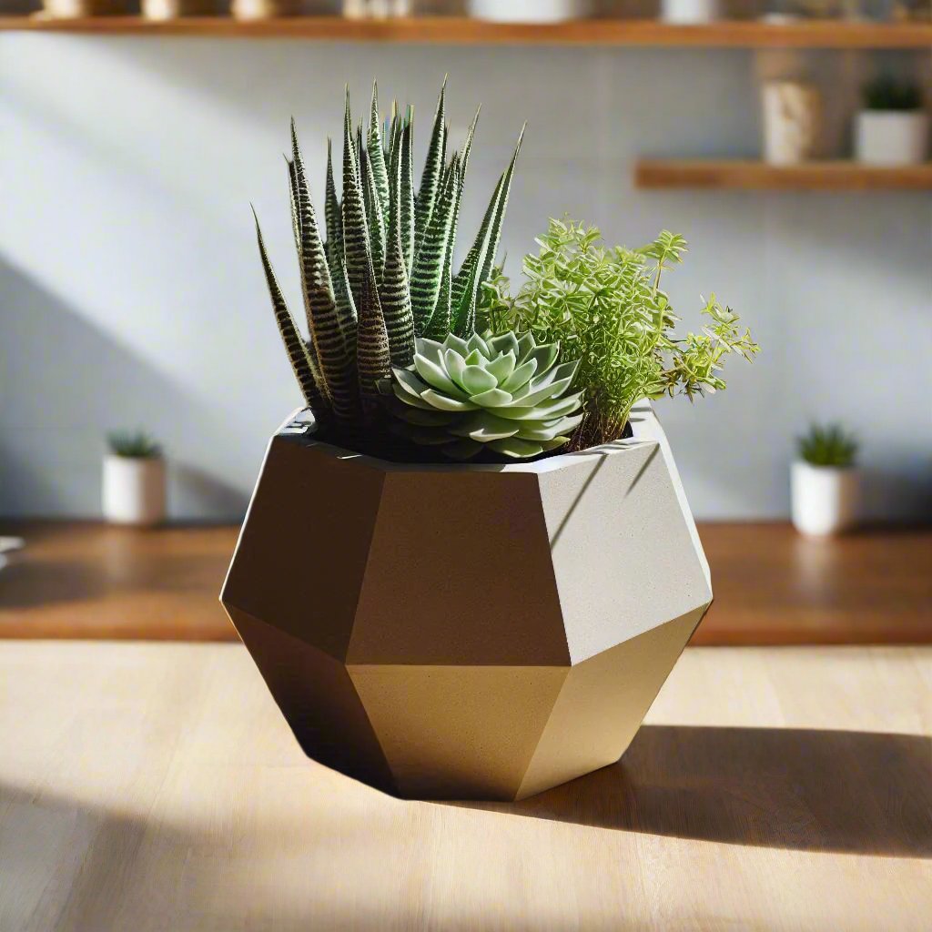 ✨ Geometric Succulent Planter – Modern Octagonal Home Decor | Eco-Chic Design 3D Printed In Multiple Color Options 🌵