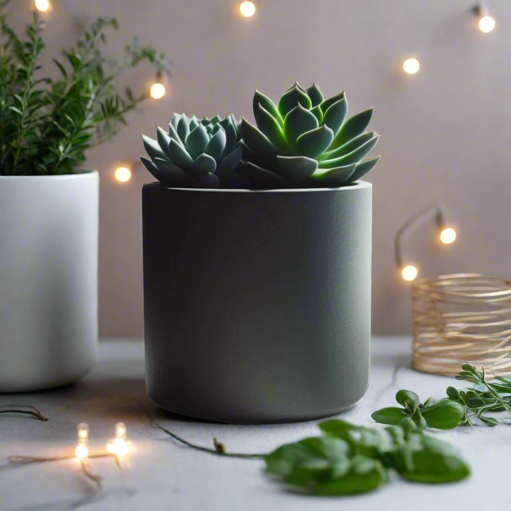 πΏ Round Succulent Planter β Modern Minimalism for Your Green Oasis 3D Printed In Multiple Color Options