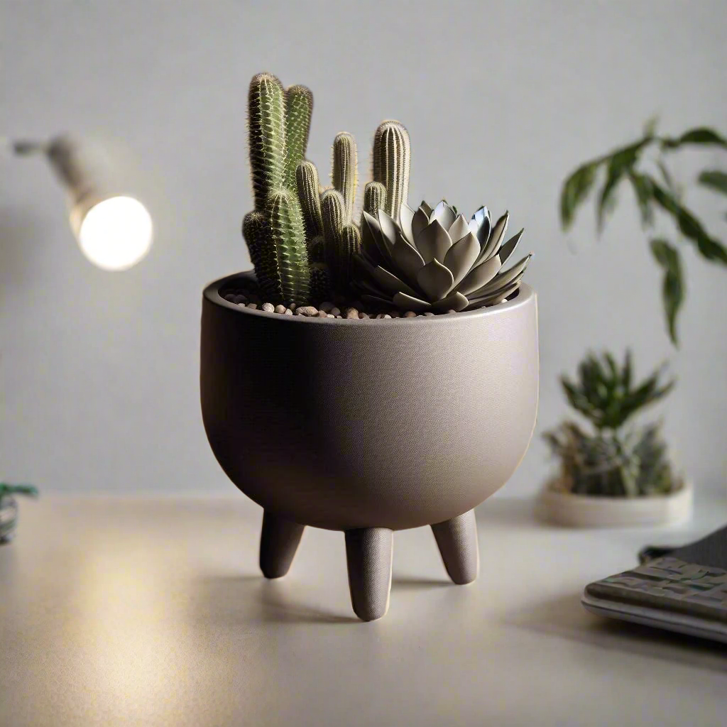 🌿 Mid-Century Modern Planter – Retro Small-Space Style 3D Printed In Multiple Color Options✨