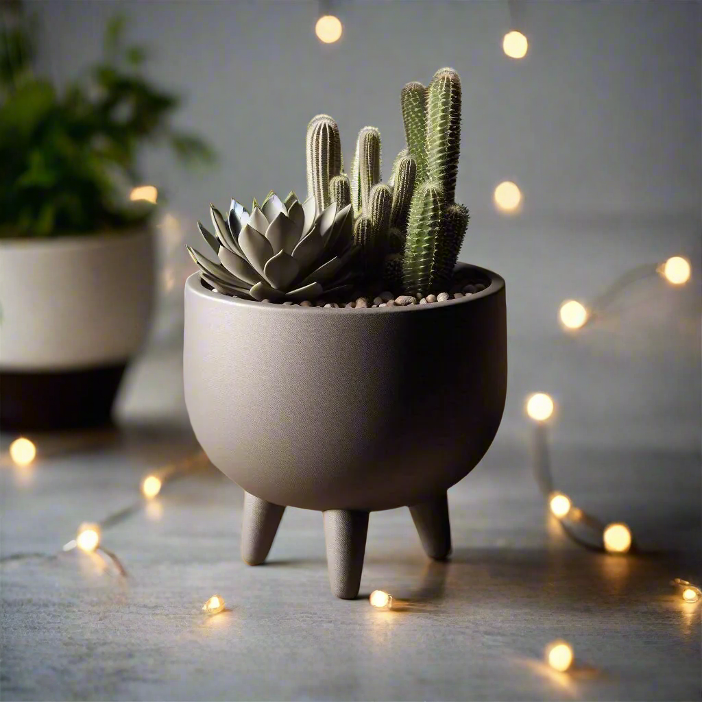 🌿 Mid-Century Modern Planter – Retro Small-Space Style 3D Printed In Multiple Color Options✨