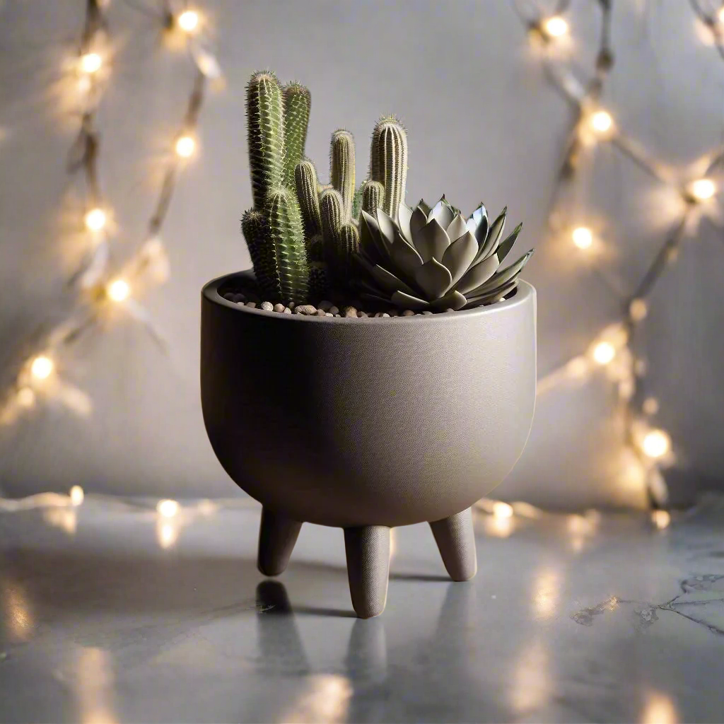 🌿 Mid-Century Modern Planter – Retro Small-Space Style 3D Printed In Multiple Color Options✨