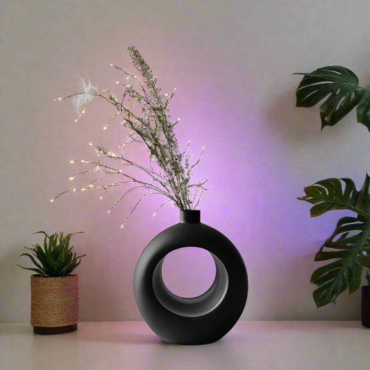 🏡 Nordic Ring Vase – Minimalist Scandinavian Elegance 3D Printed In Multiple Color Options