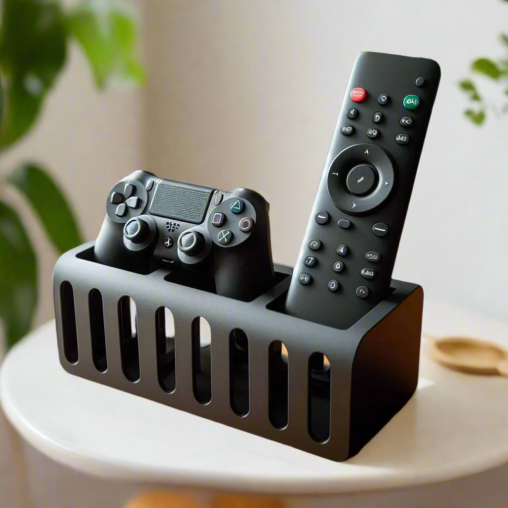 📺 Modern Remote Control Holder – Sleek Organizer for Remotes, Gadgets & More 3D Printed In Multiple Color Options✨