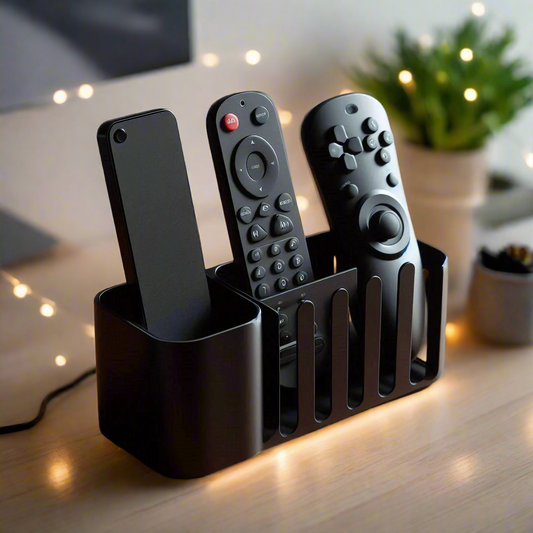 ๐บ Rounded Remote Caddy โ Modern Organizer for Remotes & Essentials 3D Printed In Multiple Color Optionsโจ