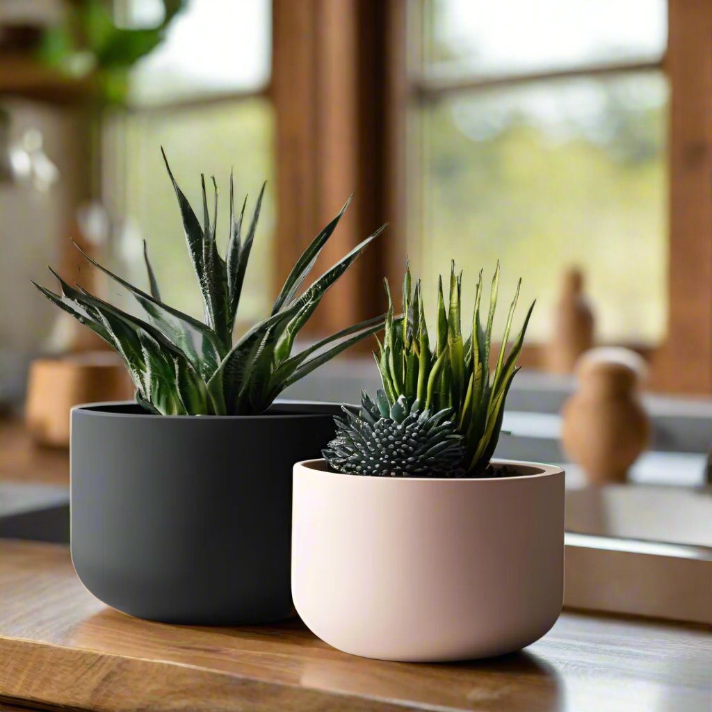 πΏ Minimalist Round Planter Set β Modern Style for Your Indoor Garden 3D Printed In Multiple Color Options