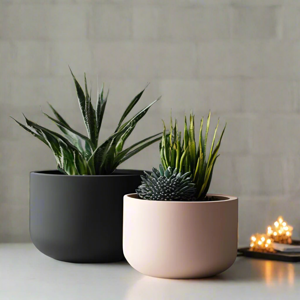 πΏ Minimalist Round Planter Set β Modern Style for Your Indoor Garden 3D Printed In Multiple Color Options