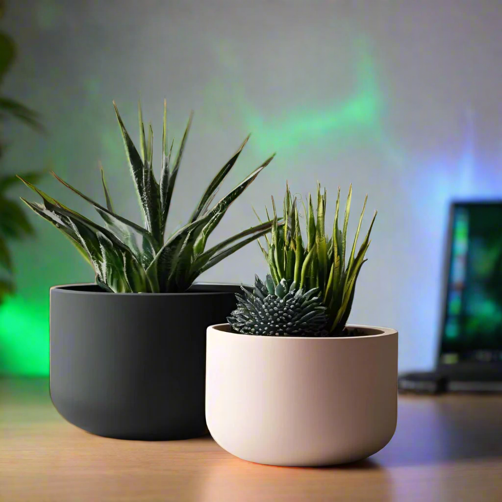 πΏ Minimalist Round Planter Set β Modern Style for Your Indoor Garden 3D Printed In Multiple Color Options