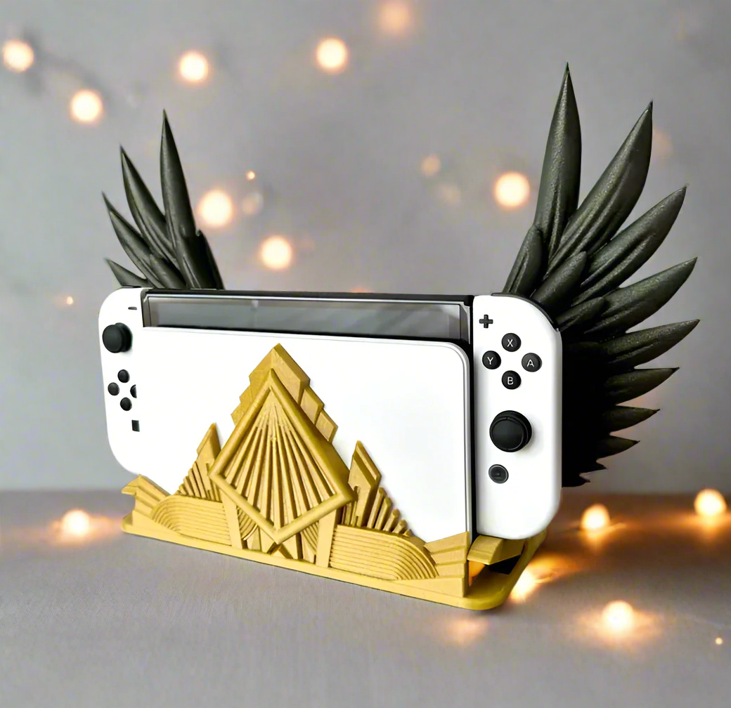 🎮 Art Deco Dock – Elegant Stand for Switch 3D Printed In Multiple Color Options🎮