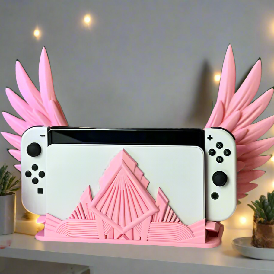 🎮 Art Deco Dock – Elegant Stand for Switch 3D Printed In Multiple Color Options🎮